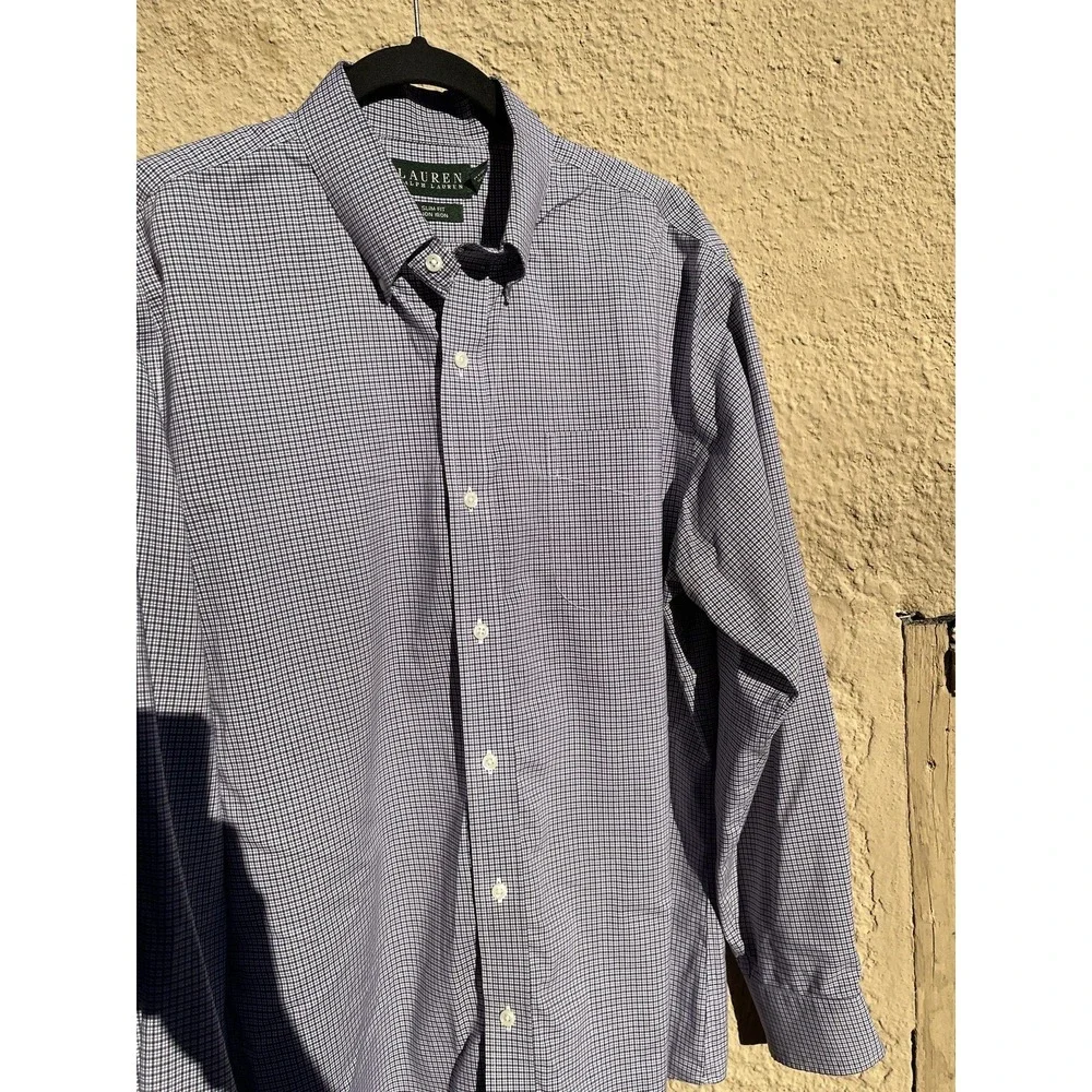 Men's Polo Ralph Lauren Button-Down Shirt Multicolor Striped 16 1/2 Cotton Prep